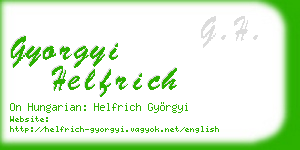 gyorgyi helfrich business card